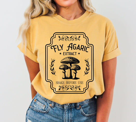 Fly Agaric Vintage Witch Halloween Mushroom Comfort Colors T-Shirt