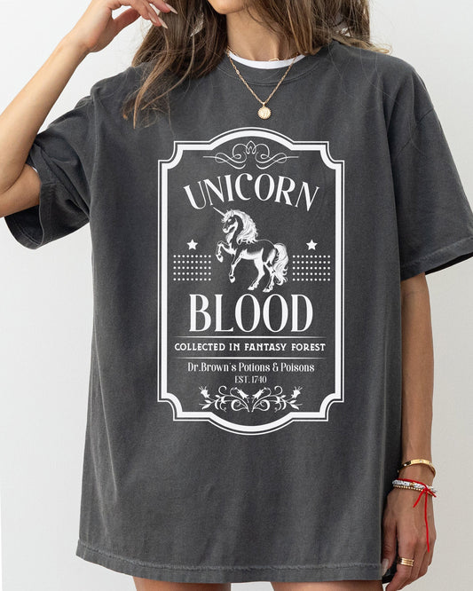 Unicorn Blood, Vintage, Western, Witch, Aesthetic, Meme, Halloween, Costume, Tshirt Comfort Colors T-Shirt