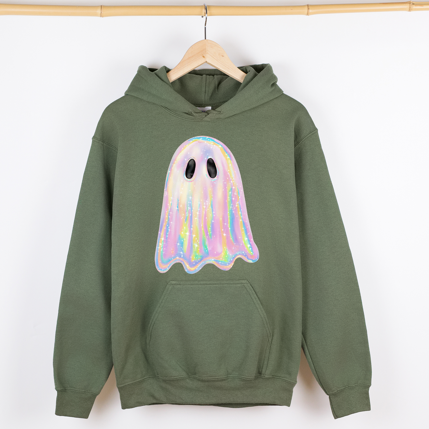Shimmering Ghost Iridescent Graphic Hoodie Hooded Sweatshirt Refinery Number One