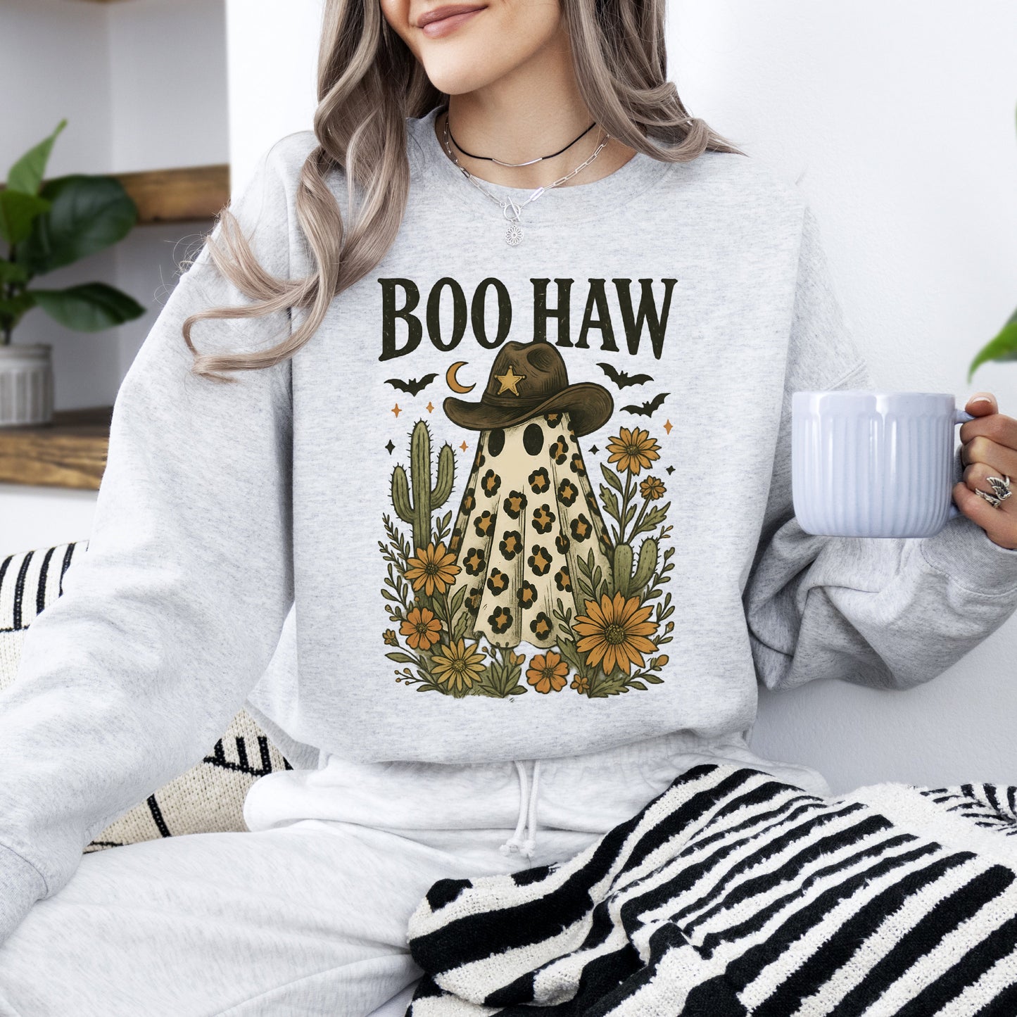 Boo Haw Neon-Infused Retro Vintage Graphic Sweatshirt Refinery No. 1