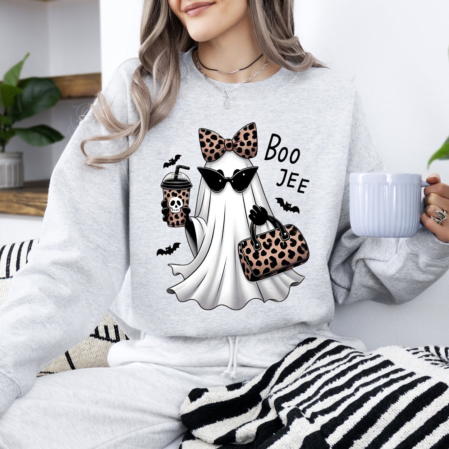 Fancy Boujee Ghost Western Vintage Graphic Sweatshirt