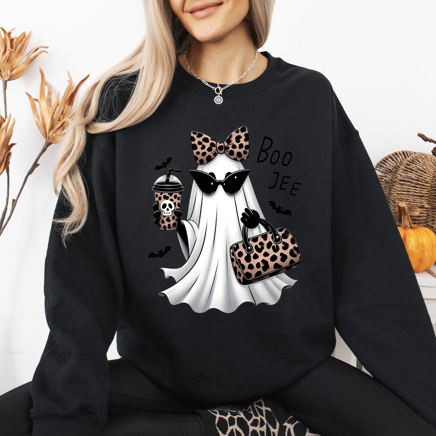 Fancy Boujee Ghost Western Vintage Graphic Sweatshirt
