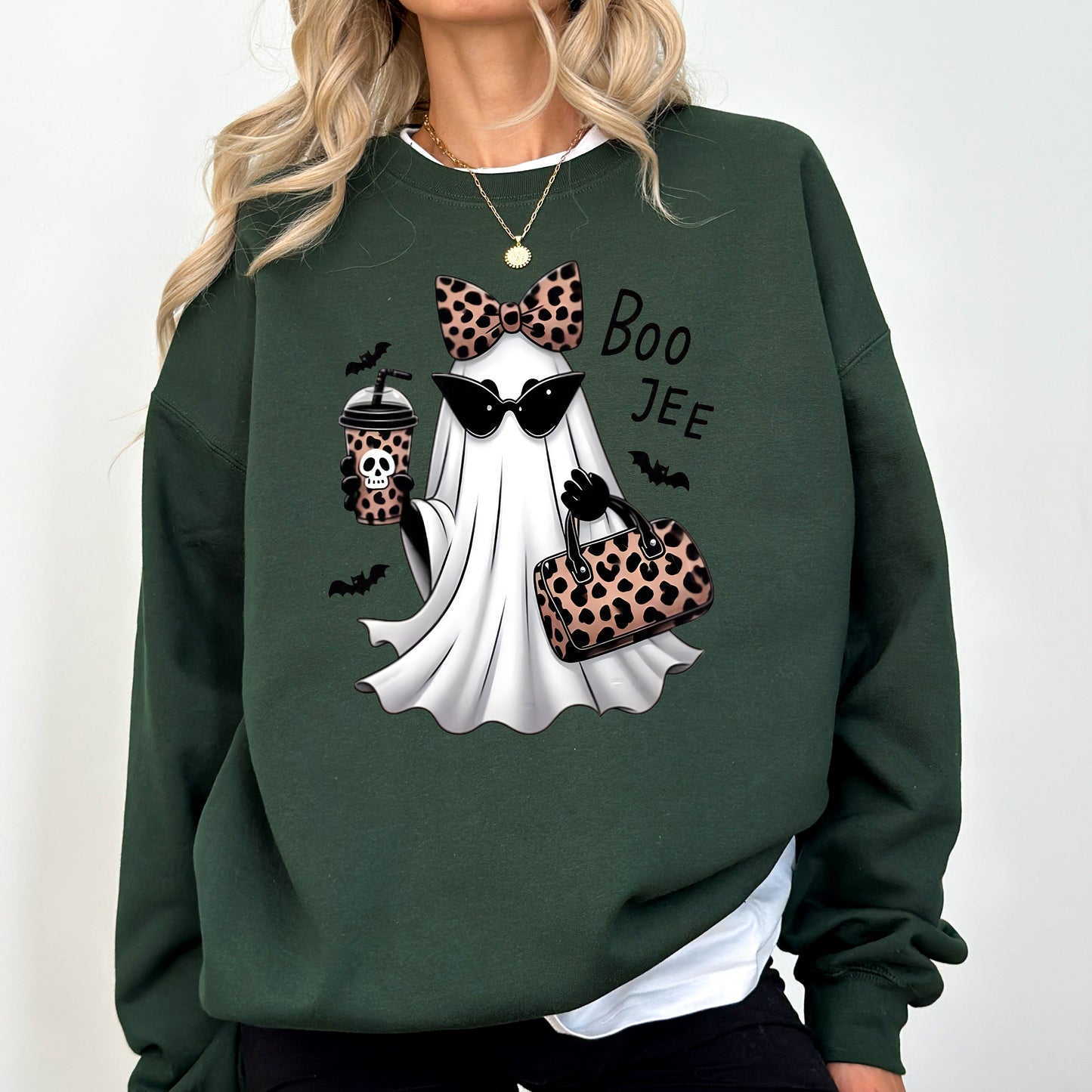 Fancy Boujee Ghost Western Vintage Graphic Sweatshirt