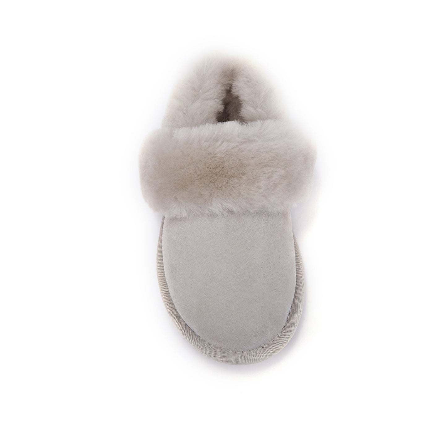 Kids Slingback Mule Ice Gray Shearling Slip-On Slipper