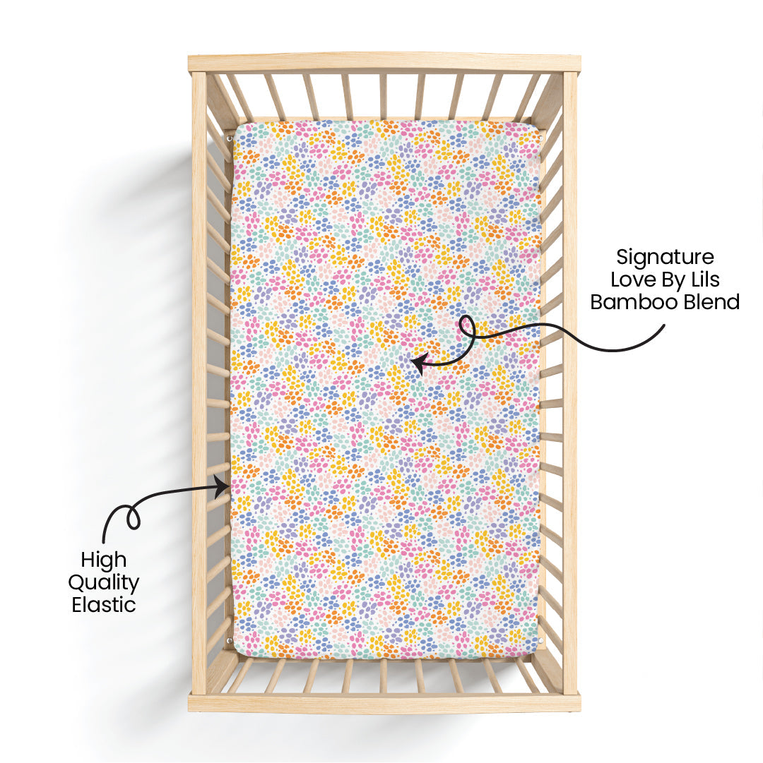 Bamboo Dots Crib Sheet Korrie Laree + Co.