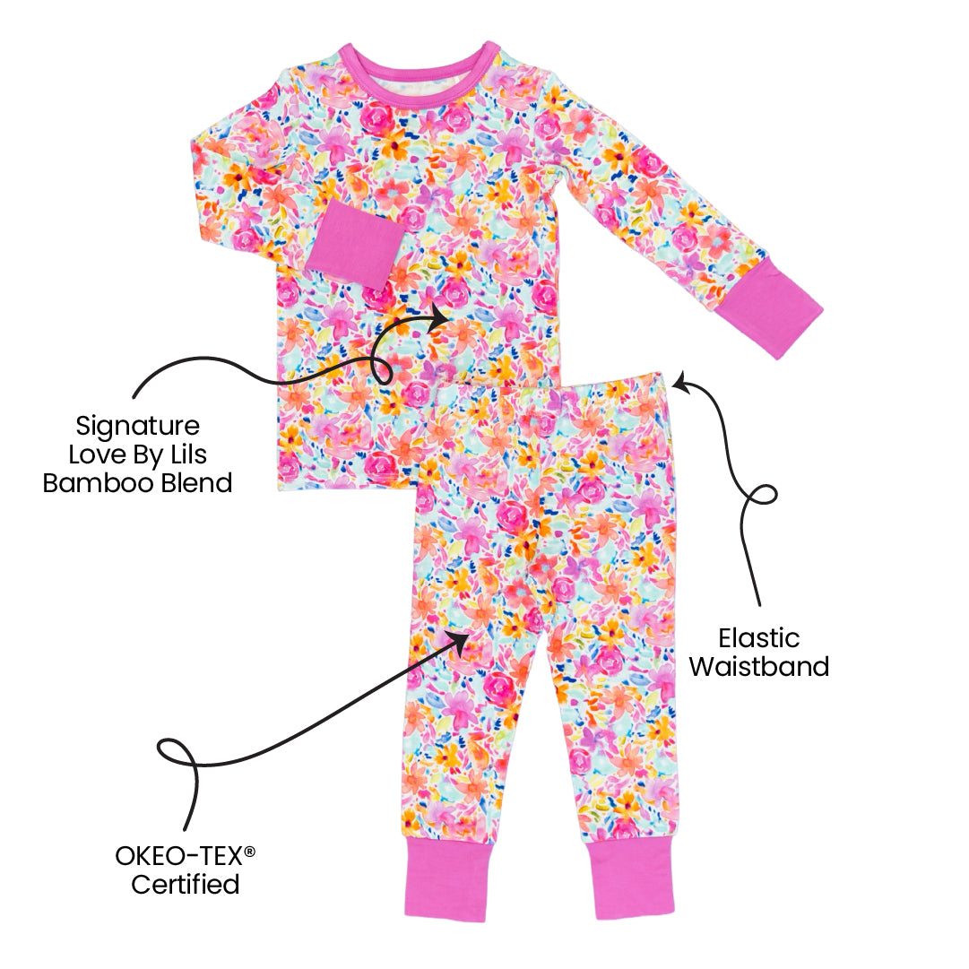 Floral Bamboo Long Sleeve 2-Piece Set Korrie