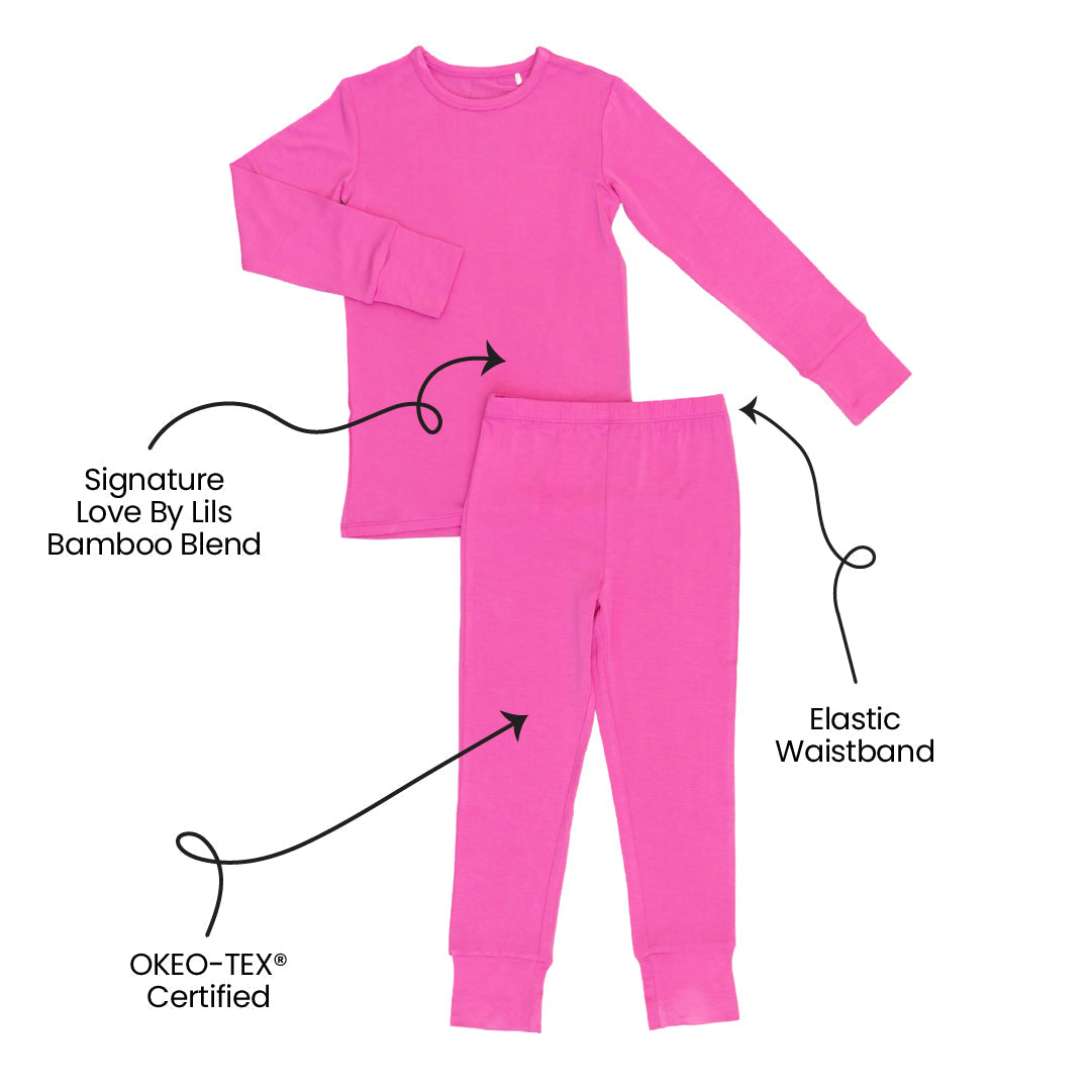 Pink Bamboo Long Sleeve 2-Piece Set Korrie