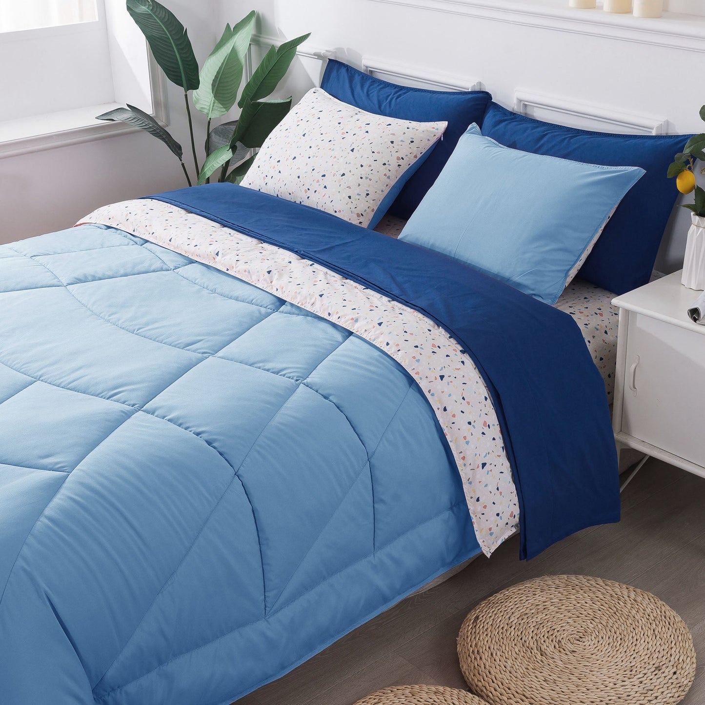 Reversible Ultra Soft Cozy Bed Comforter Sets 5 and 7 Piece Kasentex