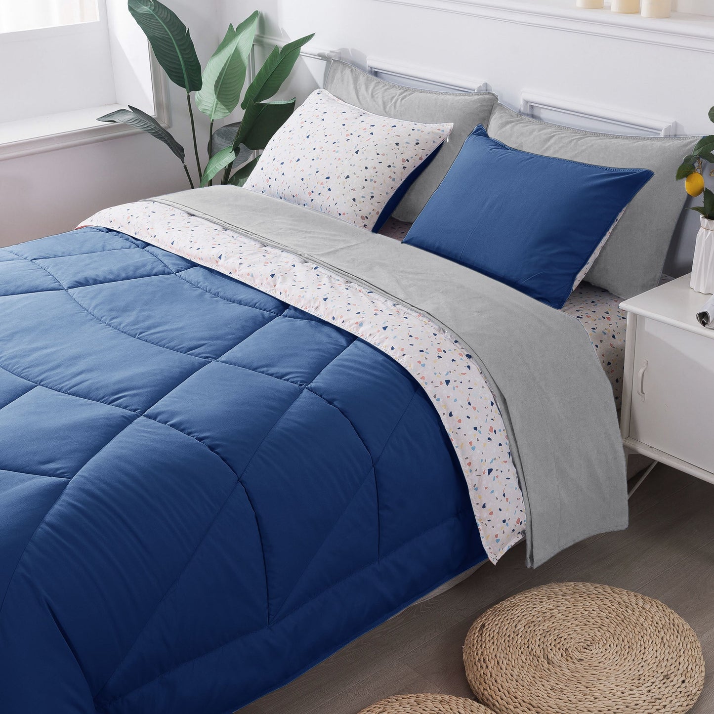 Reversible Ultra Soft Cozy Bed Comforter Sets 5 and 7 Piece Kasentex