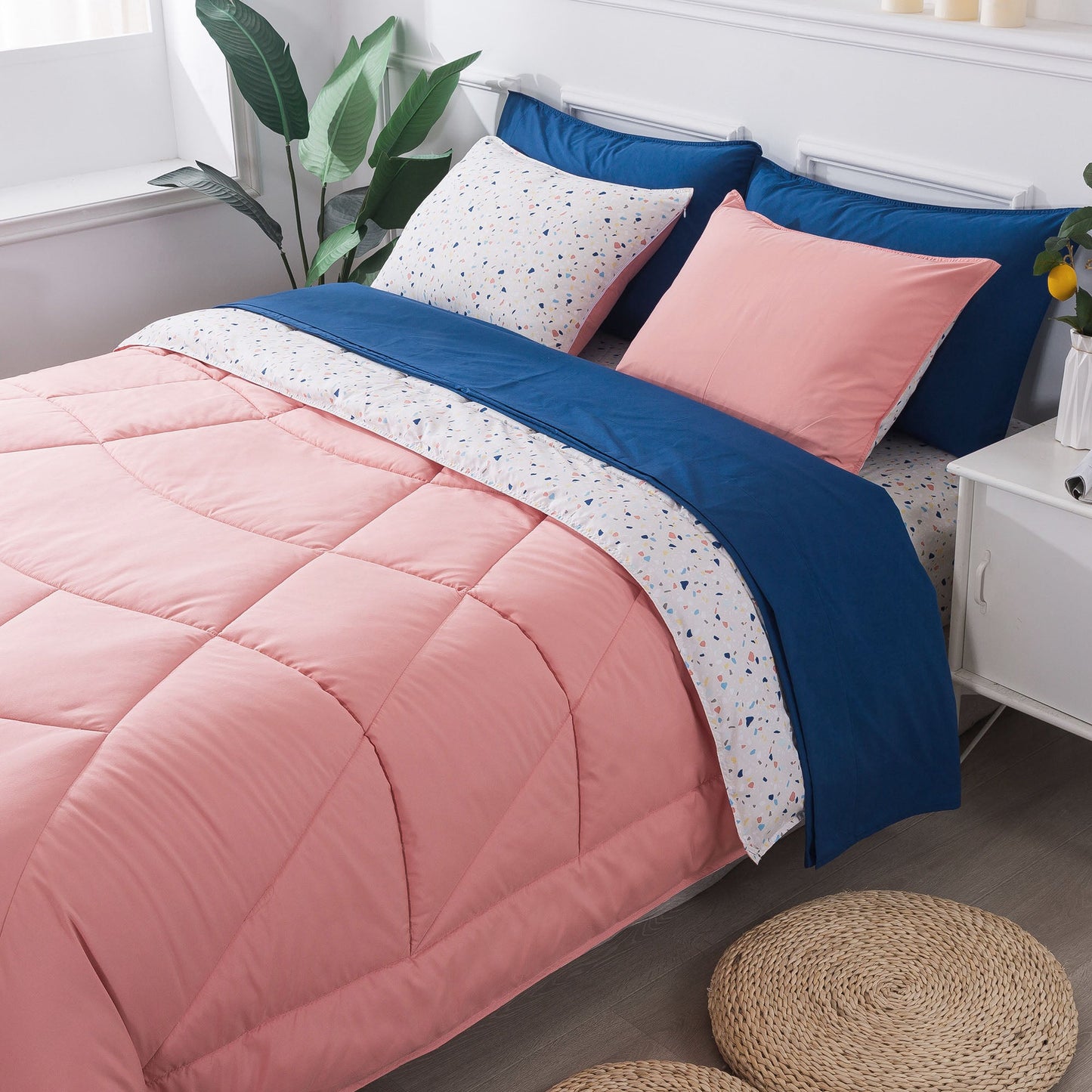 Reversible Ultra Soft Cozy Bed Comforter Sets 5 and 7 Piece Kasentex