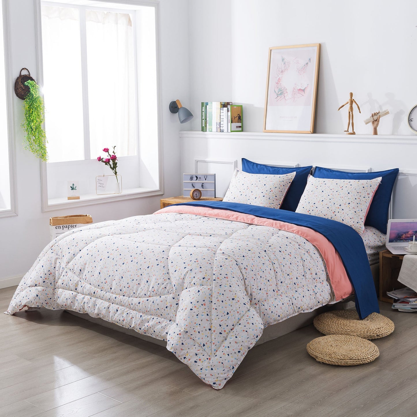 Reversible Ultra Soft Cozy Bed Comforter Sets 5 and 7 Piece Kasentex