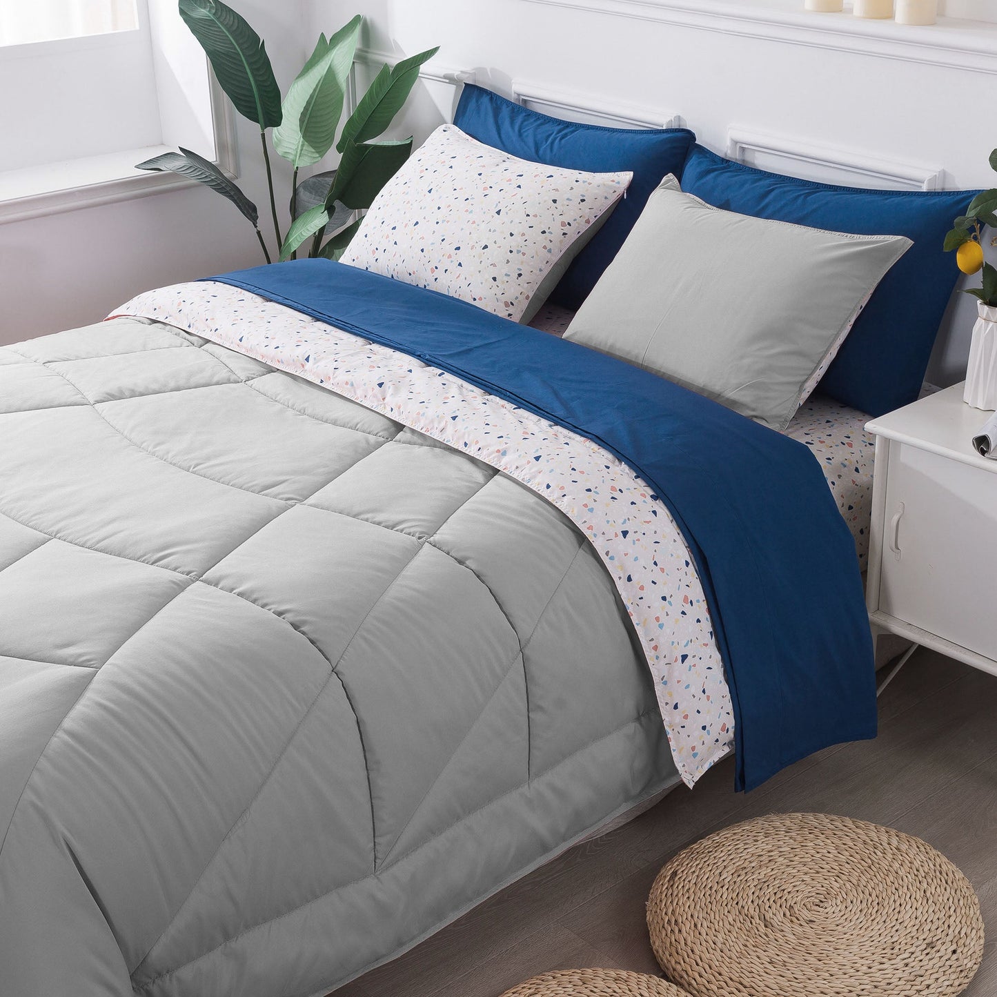 Reversible Ultra Soft Cozy Bed Comforter Sets 5 and 7 Piece Kasentex