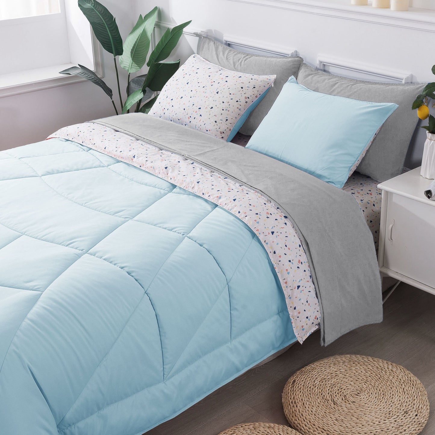 Reversible Ultra Soft Cozy Bed Comforter Sets 5 and 7 Piece Kasentex