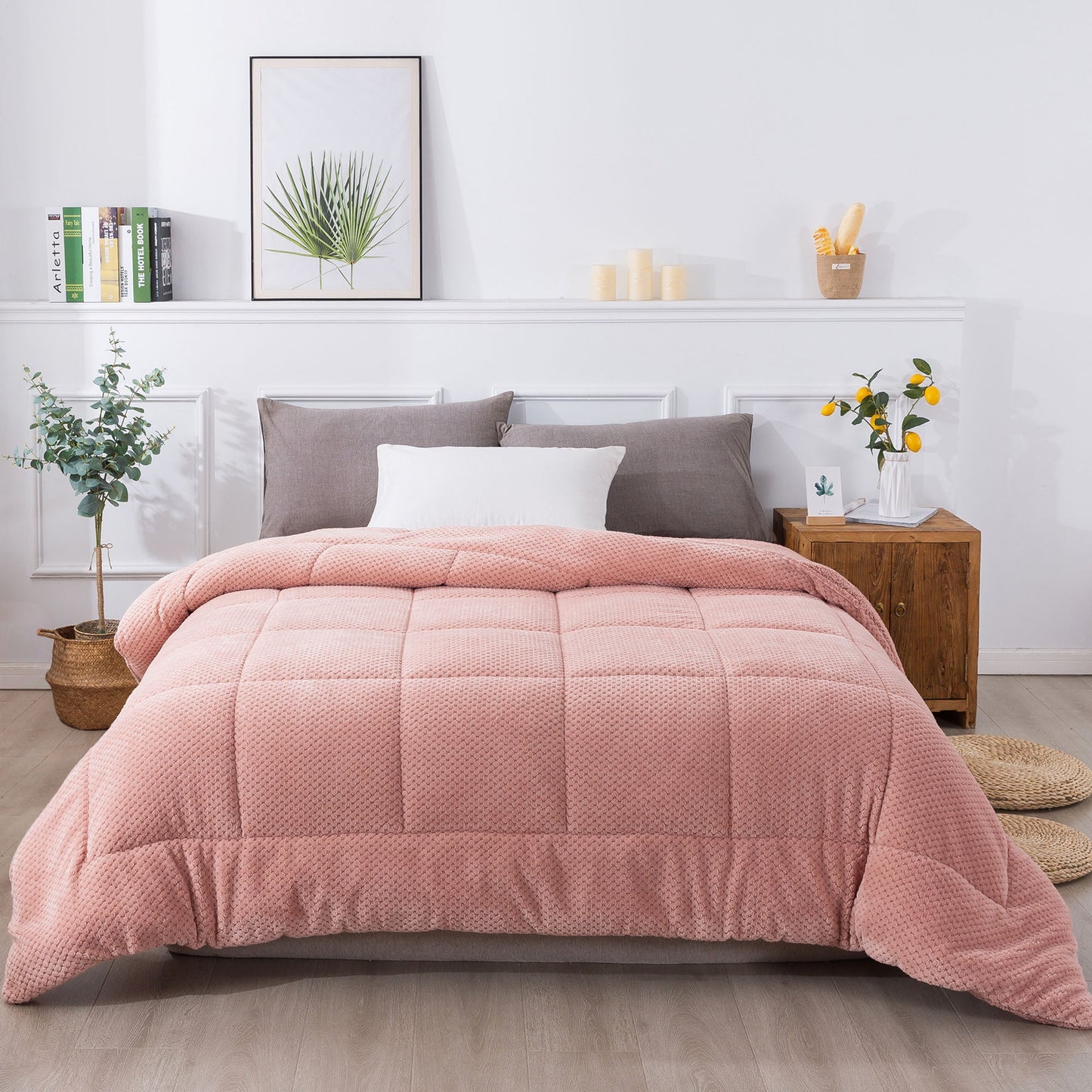 Ultra Soft All Season Reversible Plush Sherpa Lined Comforter Twin Queen King Kasentex