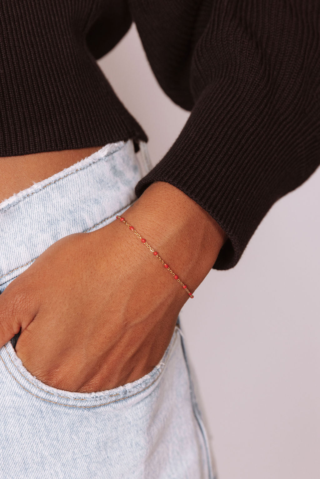 14k Gold Filled Flat Cable Satellite Chain Bracelet Kaz