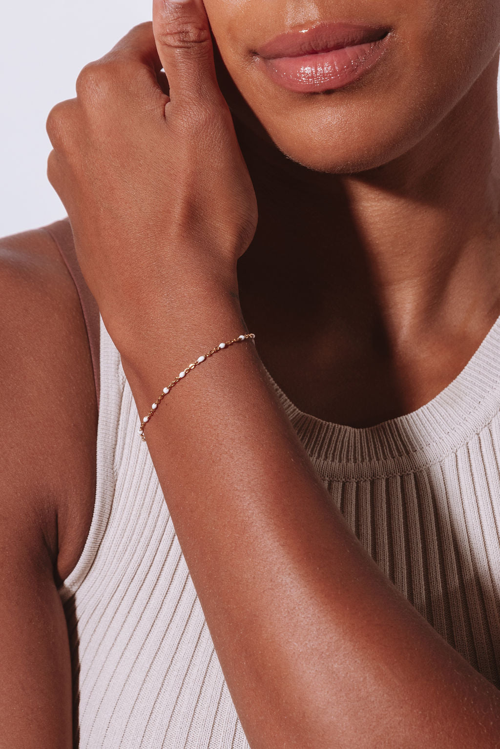 14k Gold Filled Flat Cable Satellite Chain Bracelet Kaz