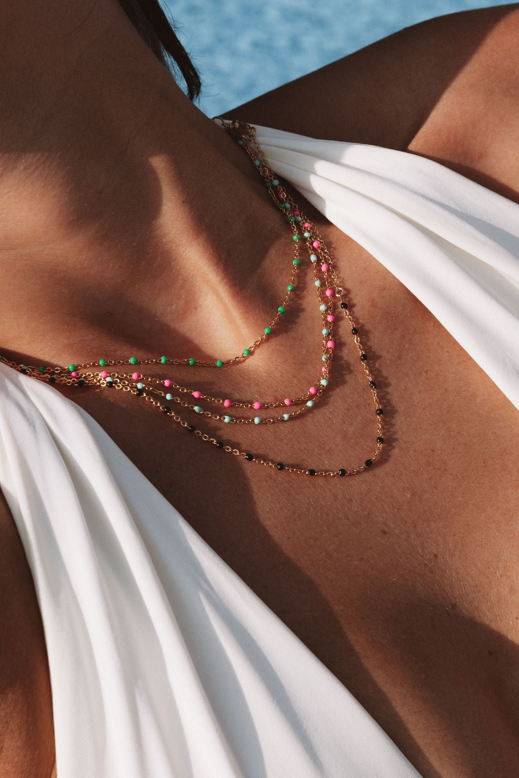 Kaz 14k Gold Filled Flat Cable Satellite Chain Necklace