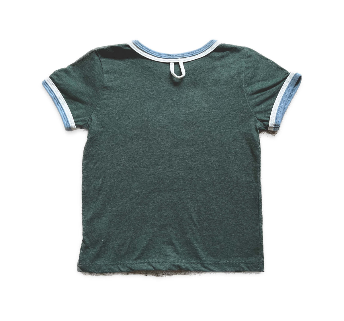 Pickleball Kid's Ringer T-Shirt Heathered Evergreen