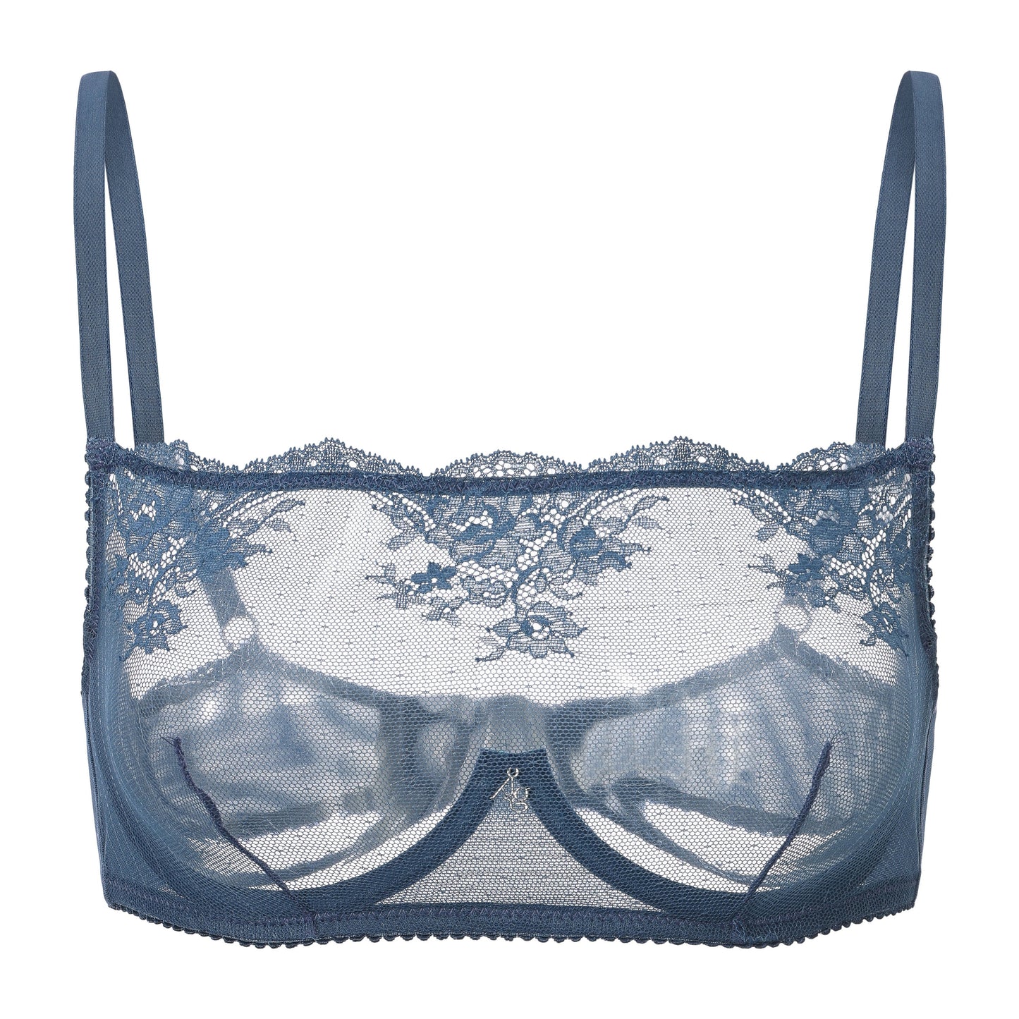 Kim High Neck Sheer Lace Underwire Bra Amour Caché