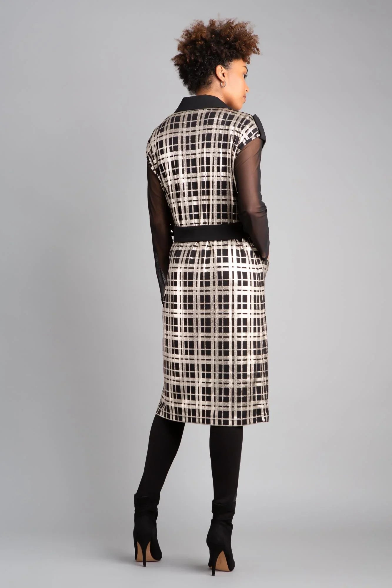 Berek Plaid Foil Loose Fitting Vest