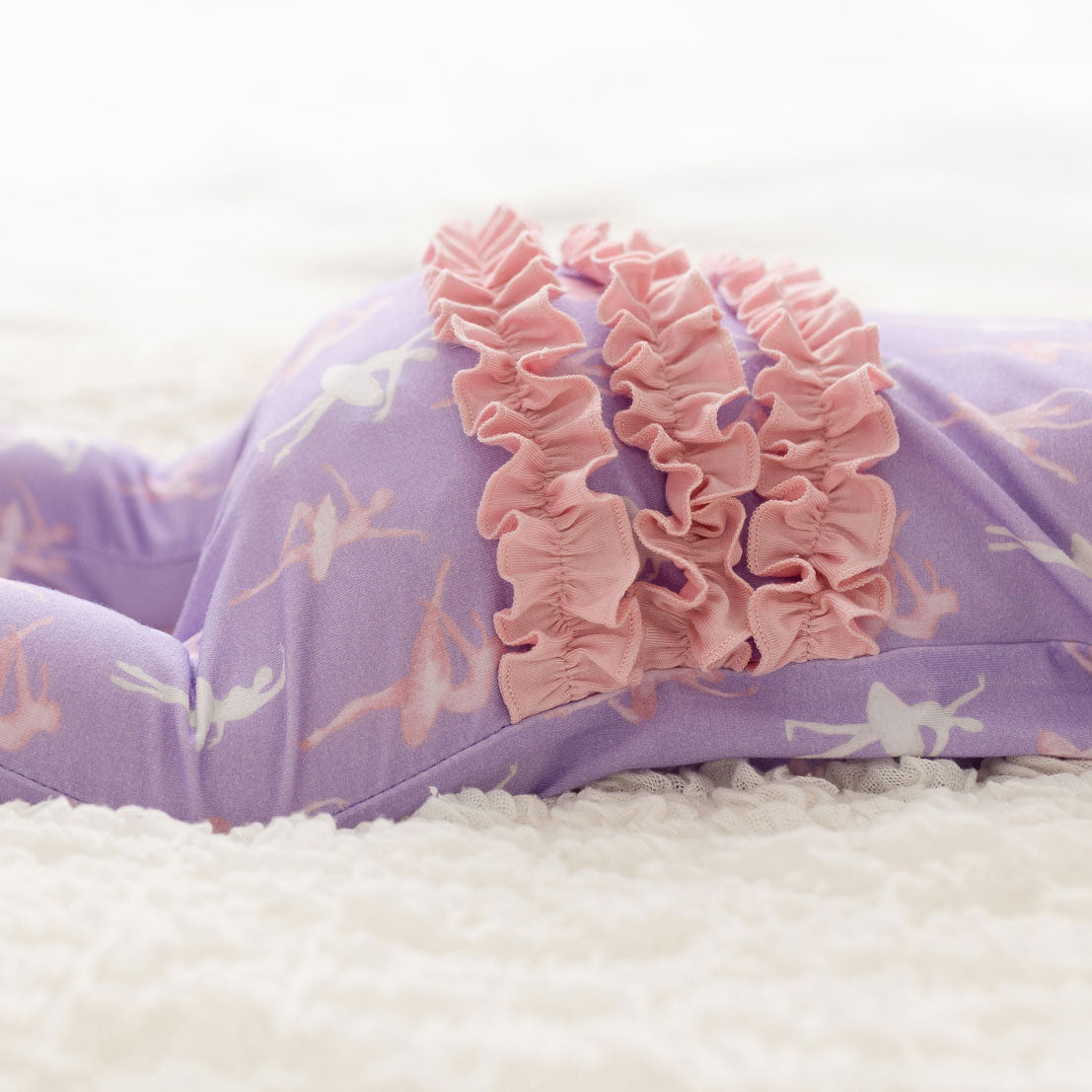 Bamboo Ruffle Convertible Footie Ballerinas Lillian