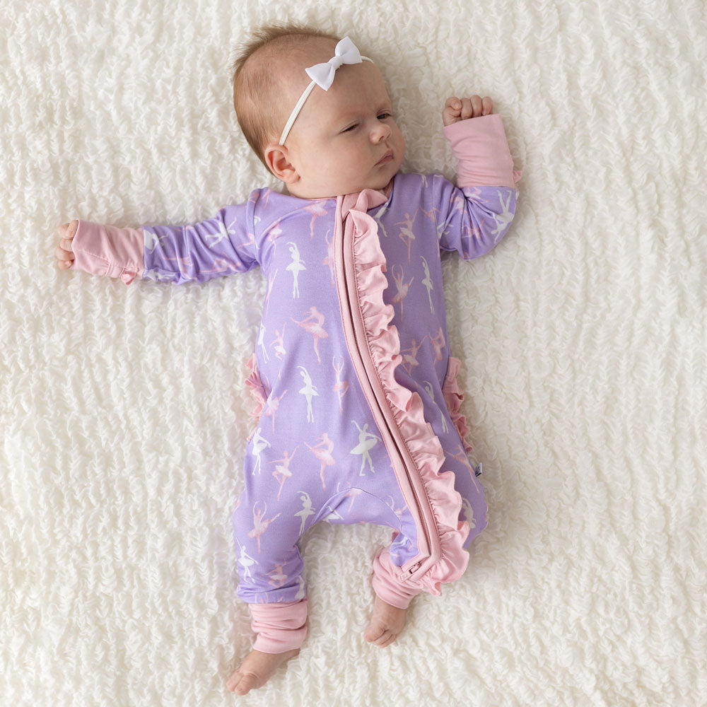 Bamboo Ruffle Convertible Footie Ballerinas Lillian