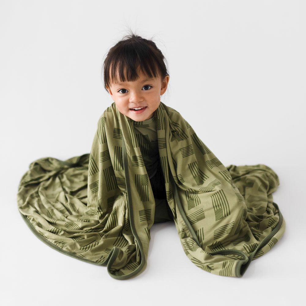 Bamboo Toddler Blanket Slightly Weighted Kolton Laree + Co.