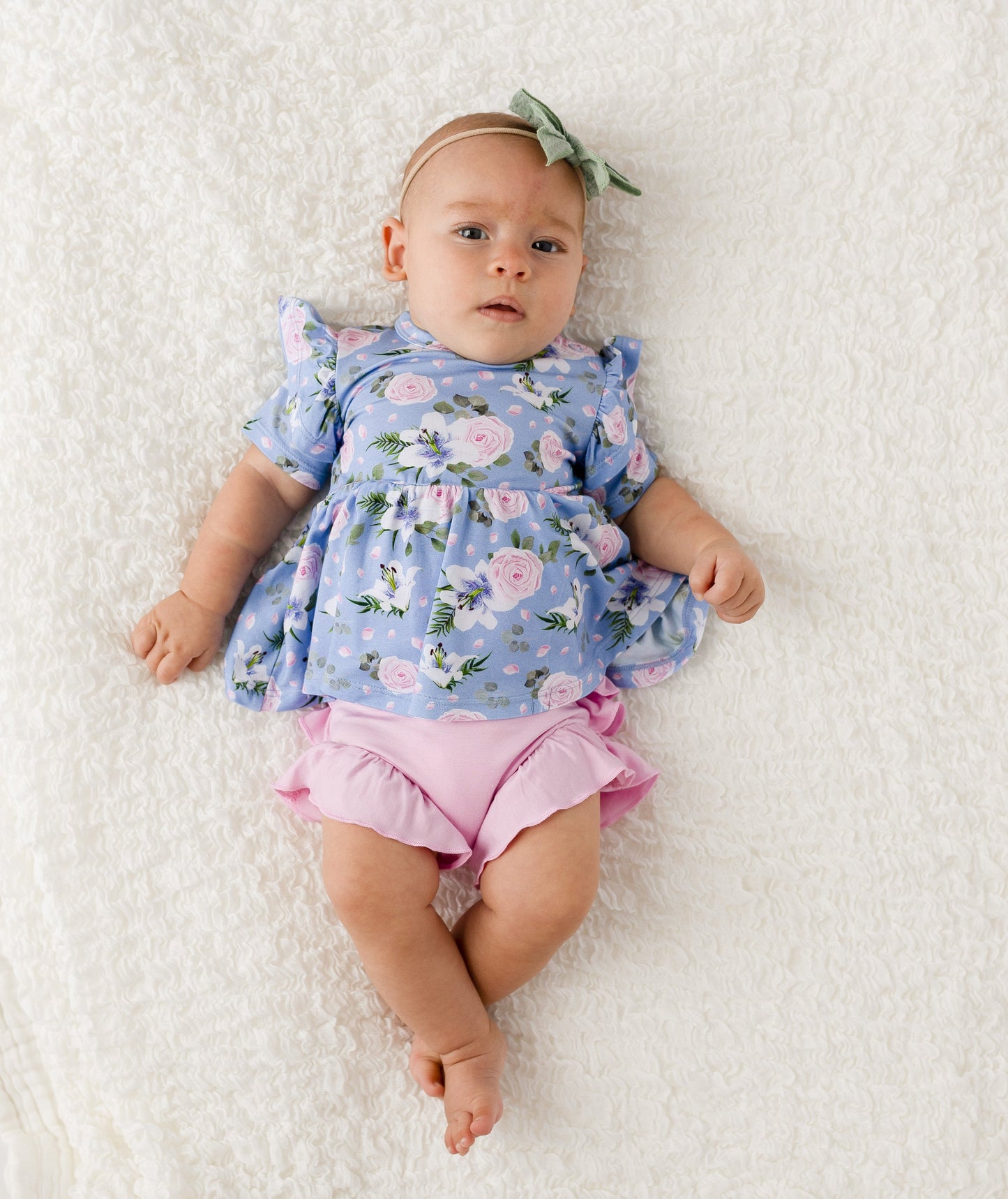 Lillian Floral Bamboo Peplum Top by Laree + Co.