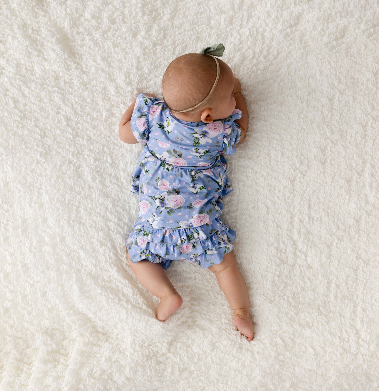 Floral Bamboo Ruffle Bummies Infant Toddler Laree + Co.