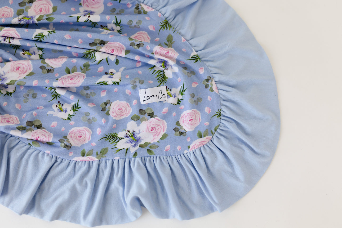 Bamboo Ruffle Toddler Blanket Double-Layer Lillian