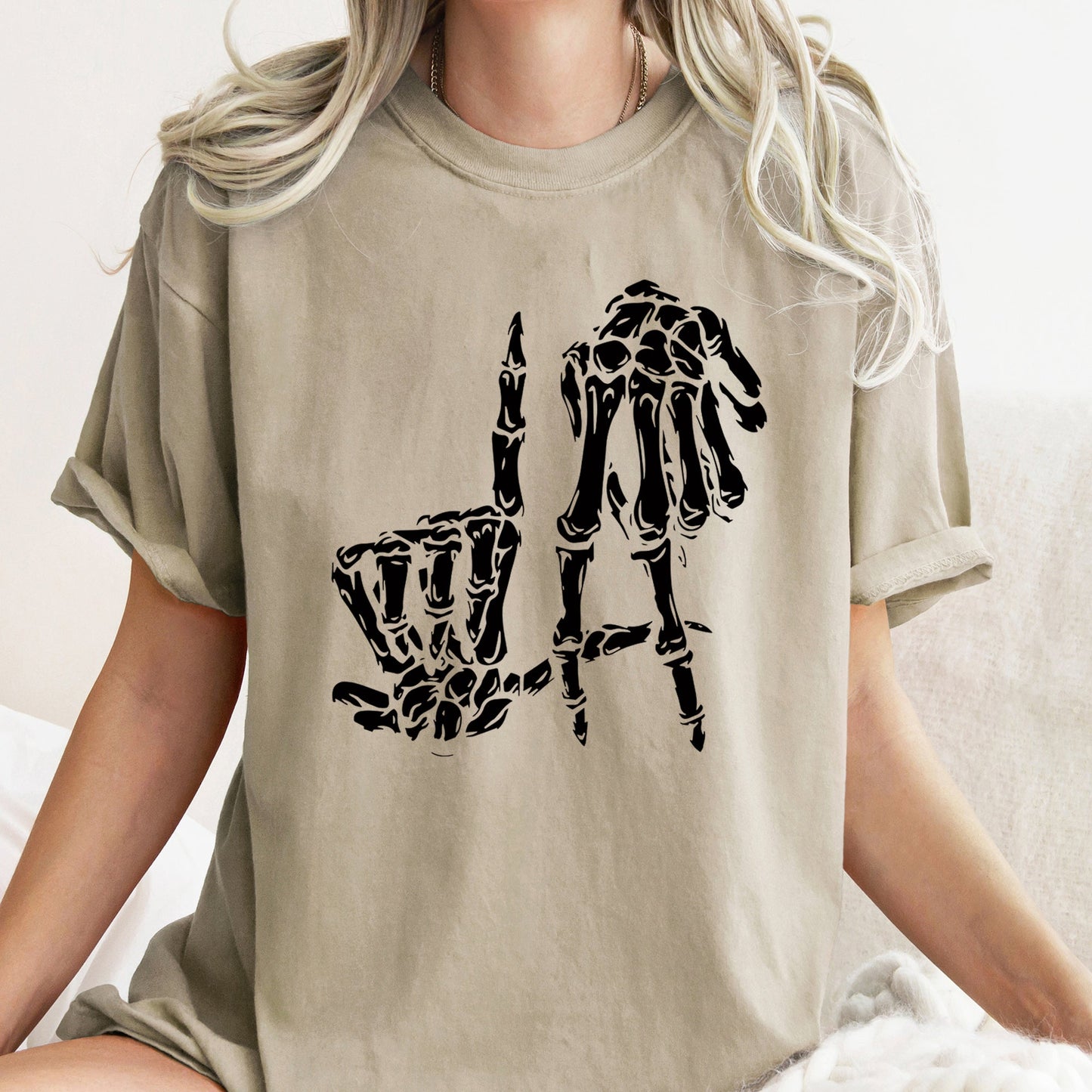 Skeleton Retro Halloween Comfort Colors Tshirt