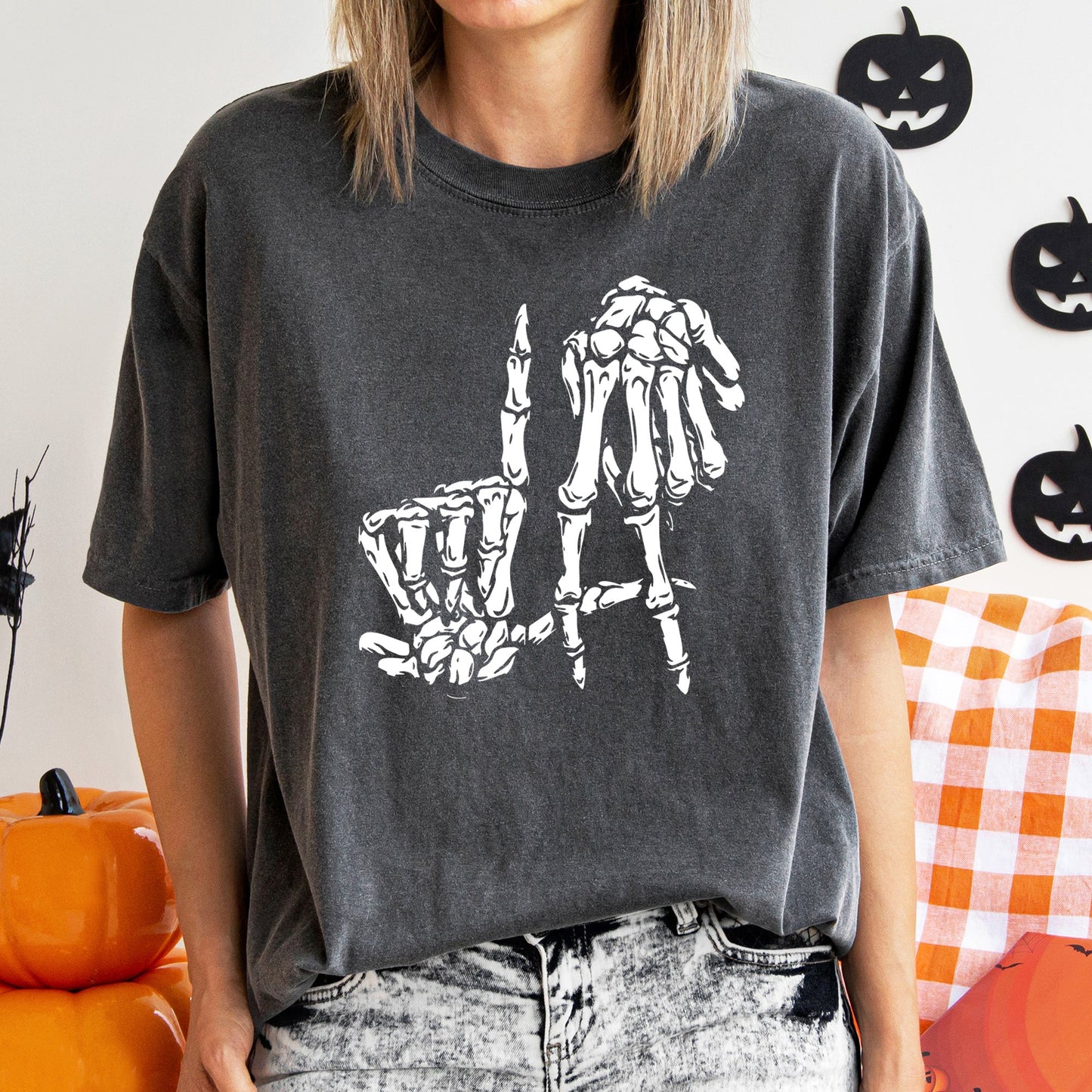 Skeleton Retro Halloween Comfort Colors Tshirt