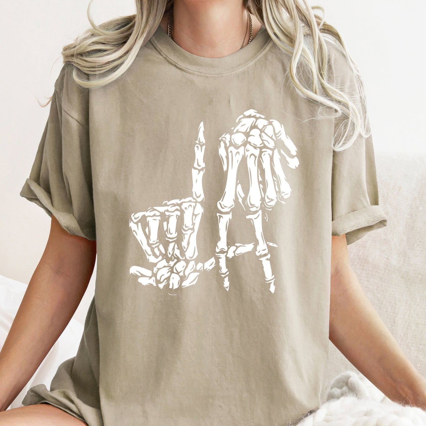 Skeleton Retro Halloween Comfort Colors Tshirt