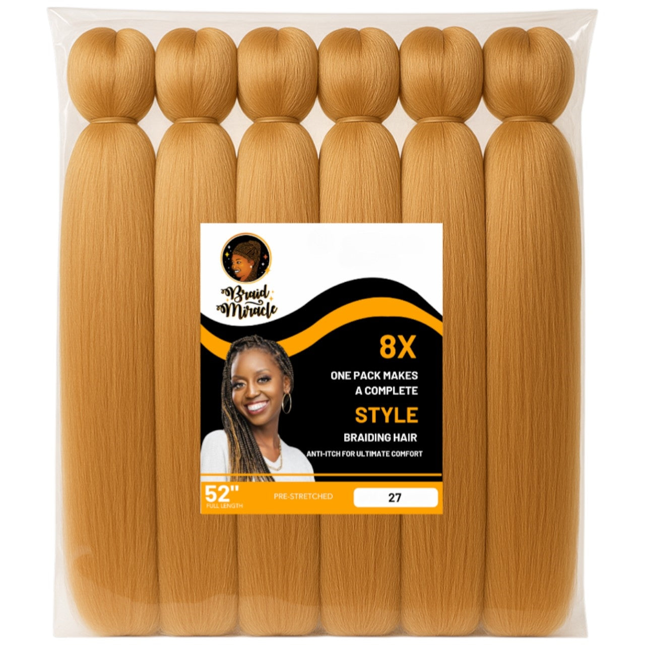 Pre-Stretched Braiding Hair Soft Synthetic Braiding Hair Braid Miracle
