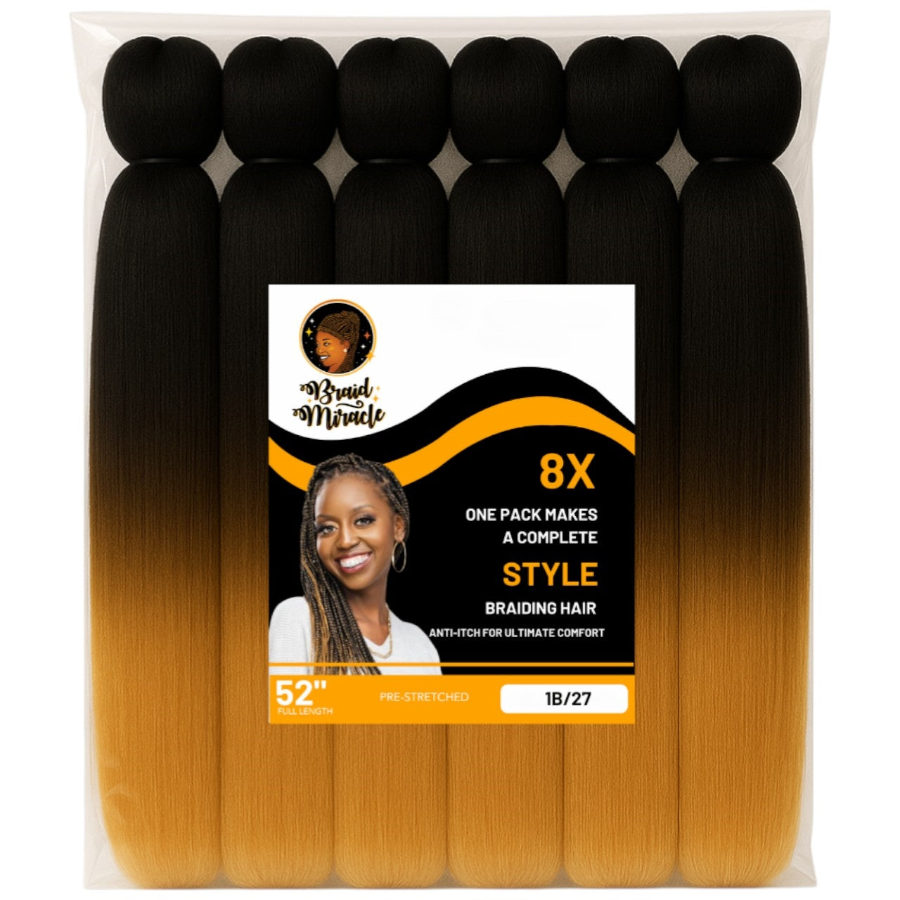 Pre-Stretched Braiding Hair Soft Synthetic Braiding Hair Braid Miracle