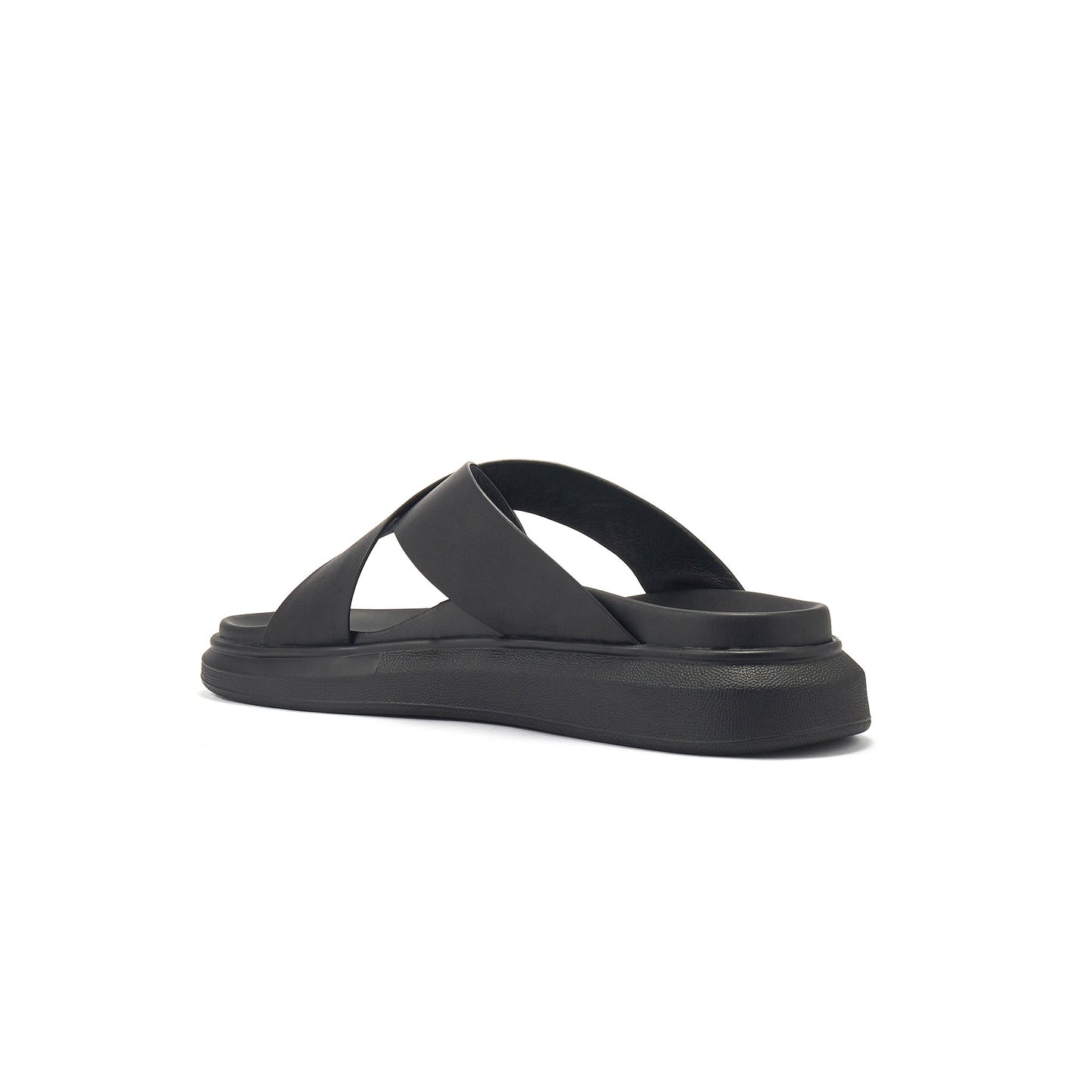 Nappa Leather Summer Slider Sandal LEANNA NAPPA BLACK