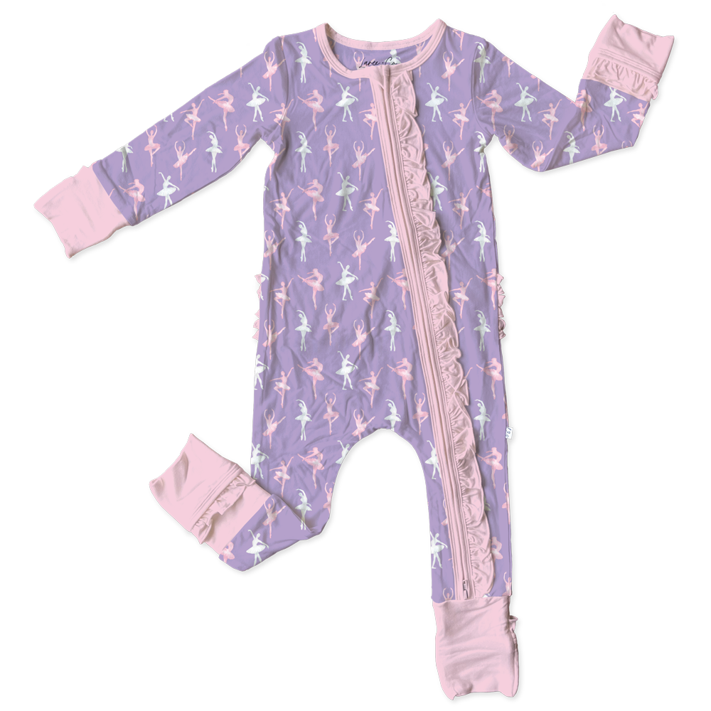Bamboo Ruffle Convertible Footie Ballerinas Lillian