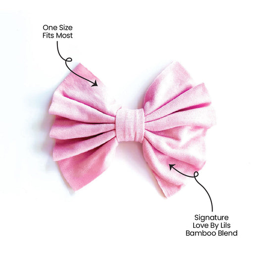 Pink Bamboo Tied Bow Hair Accessory Laree + Co.