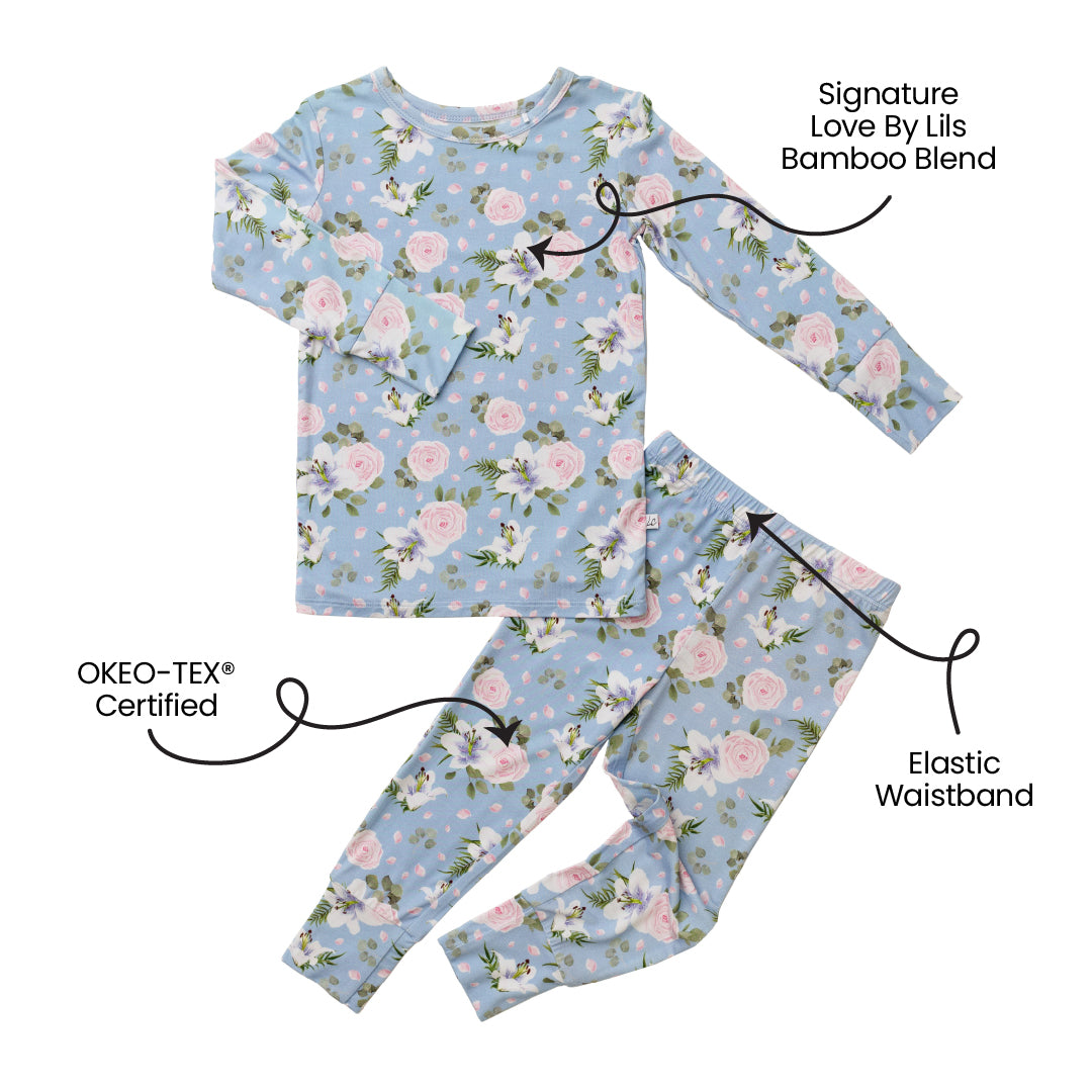 Lillian Floral Bamboo Long Sleeve 2-Piece Set Laree + Co.