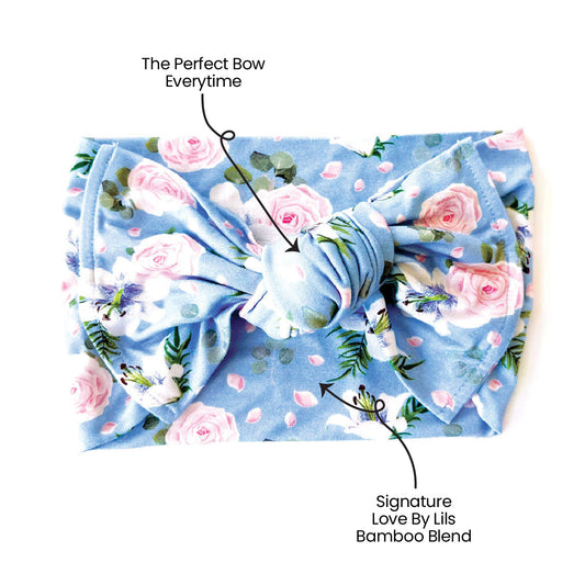 Floral Bamboo Headwrap Bow Lillian