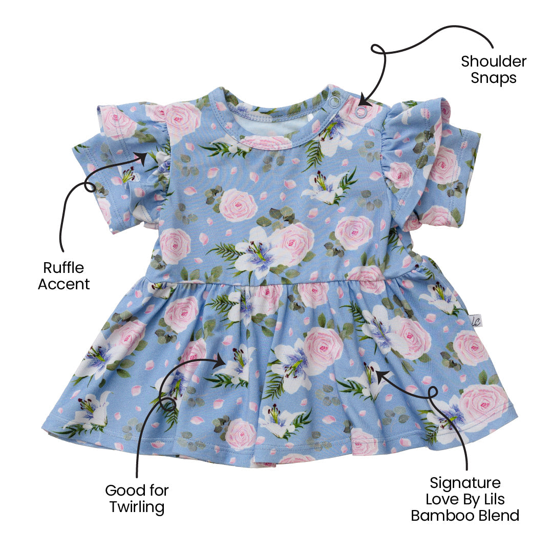 Lillian Floral Bamboo Peplum Top by Laree + Co.