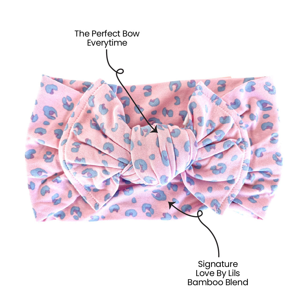 Leopard Bamboo Headwrap Bow Lillian