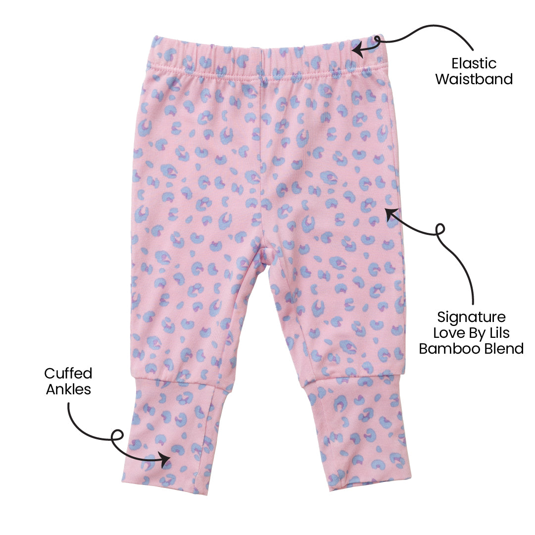 Lillian Leopard Bamboo Leggings Soft Children's Leggings Laree + Co.