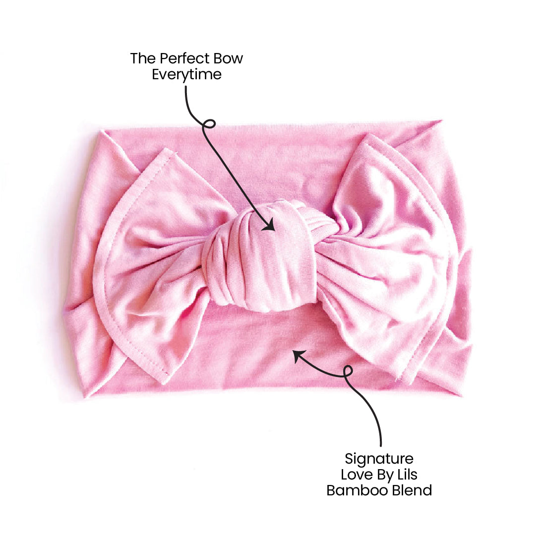 Pink Bamboo Headwrap Bow Lillian