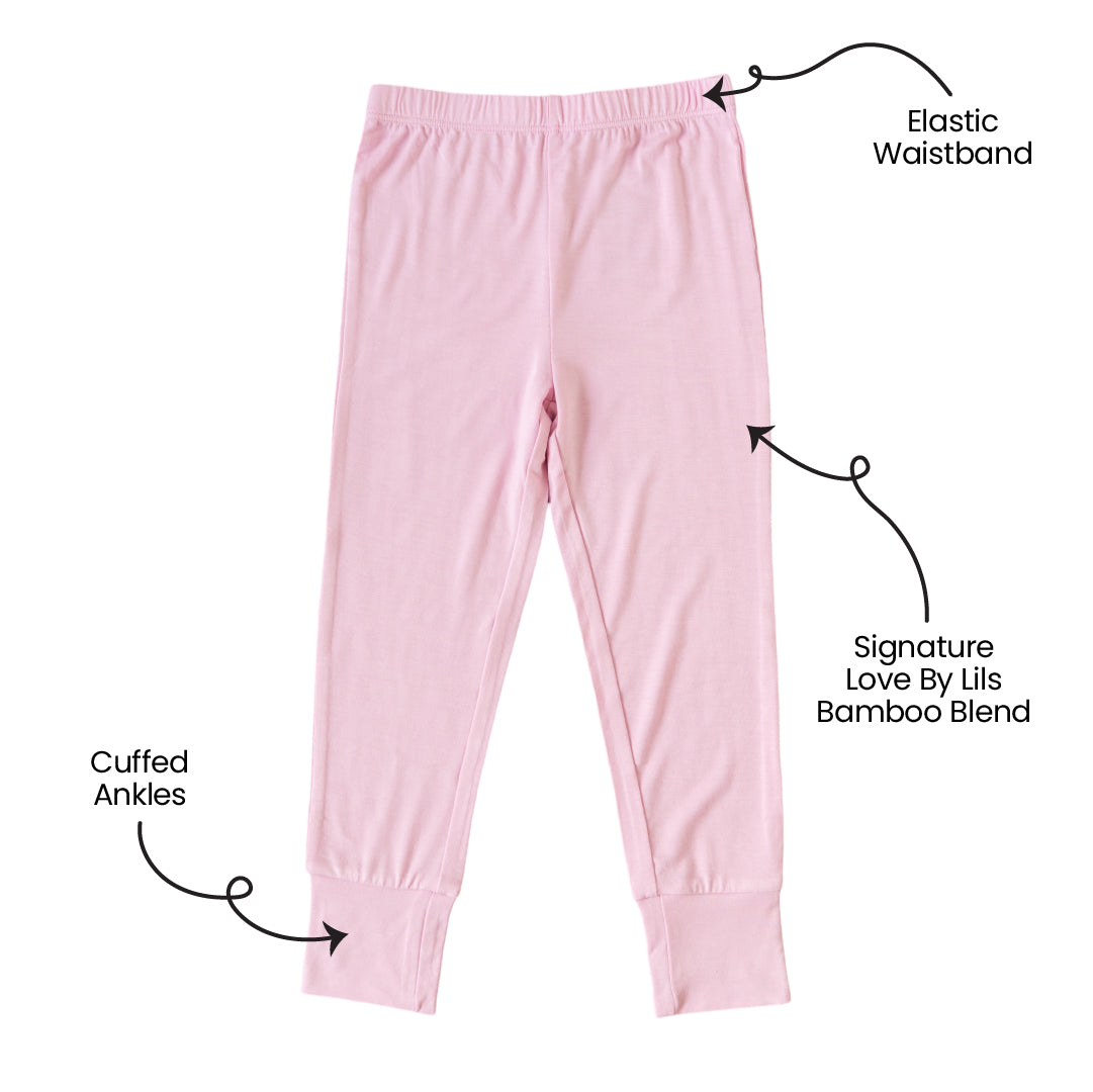 Pink Bamboo Leggings Children Laree + Co.
