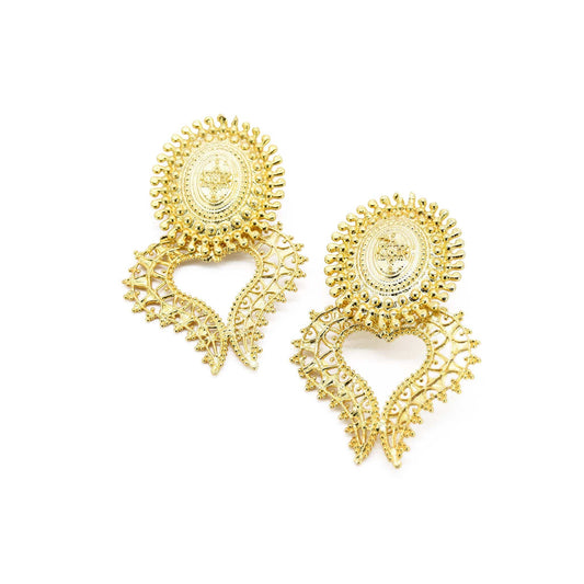 Lamprocapnos Heart Shaped Post Back Earring ADIBA