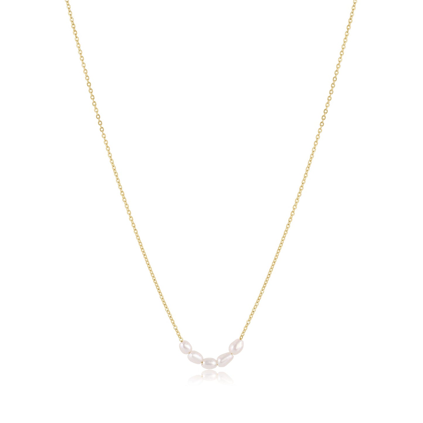 Freshwater Pearl Cable Chain Necklace 14k Gold Filled or Sterling Silver Landon Necklace