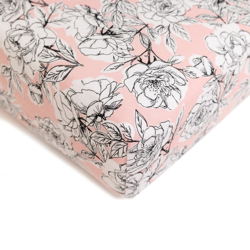 Allie Floral Bamboo Crib Sheet Laree + Co.