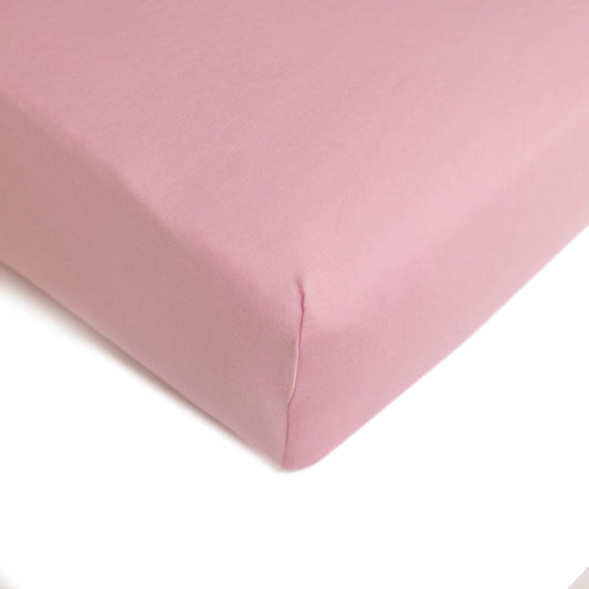 Pink Bamboo Crib Sheet Lillian by Laree + Co.