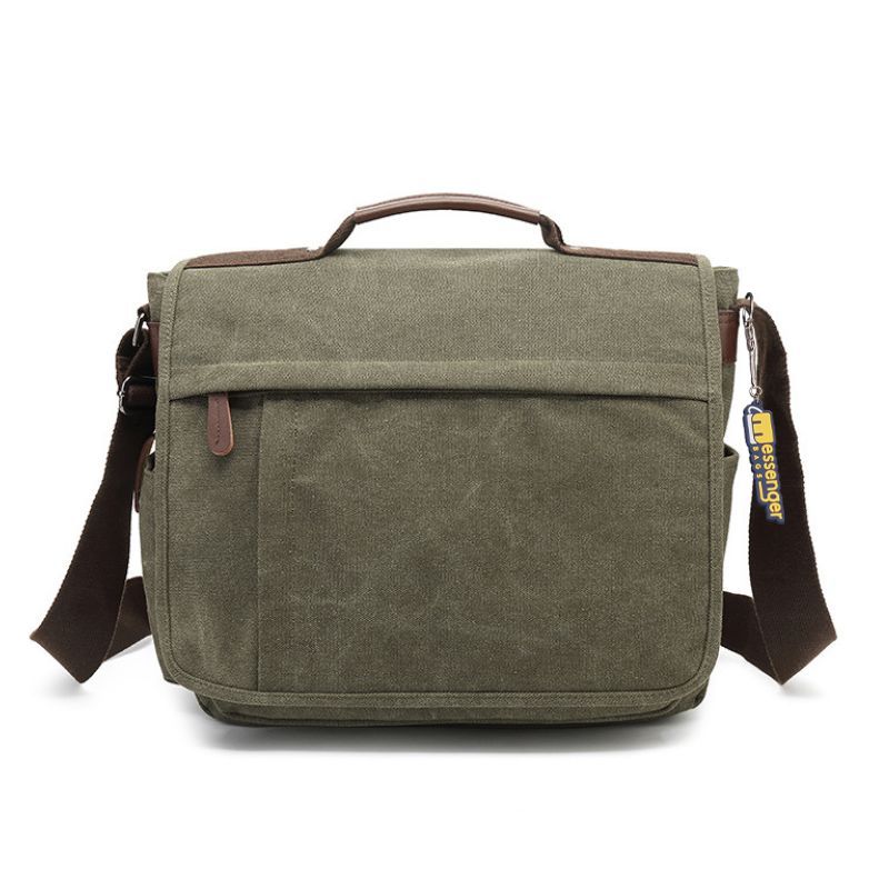 Large Canvas Messenger Bag